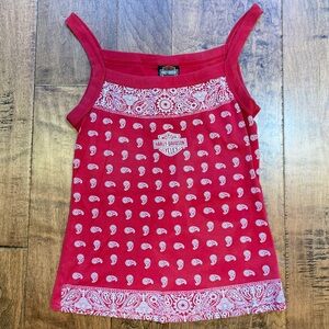 Women’s Harley Davidson Paisley Print Tank Top Y2K 2005